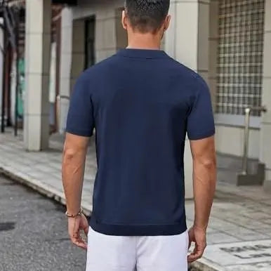 Wellshot Mens Knit Button Down Shirt Short Sleeve Summer Casual Shirts Vintage Beach Vacation Shirts