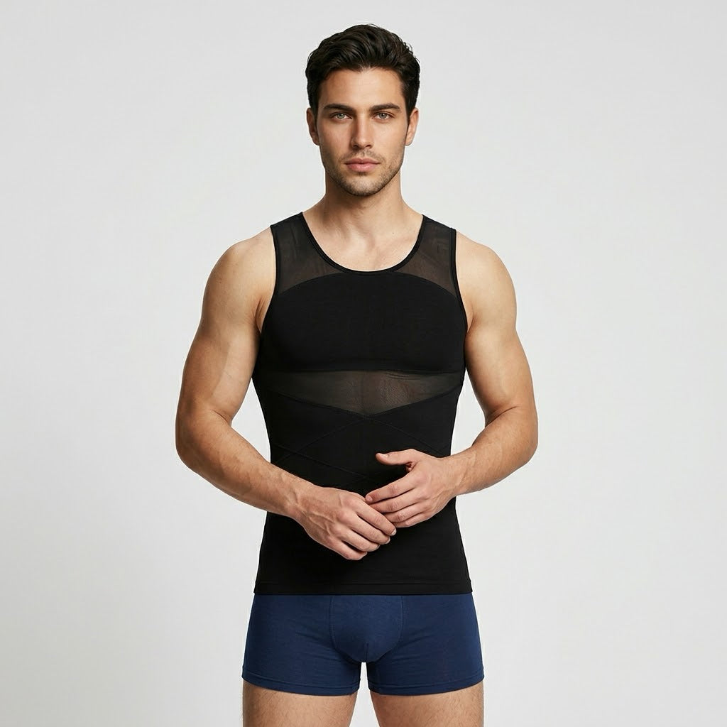Wellshot Men's Mesh Breathable Compression Tank