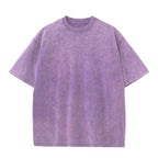 Wellshot Men's Vintage Washed  6.8oz Heavyweight Cotton Oversized T-Shirt – Drop Shoulder Retro Street Style