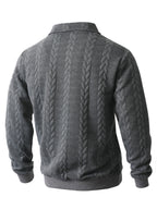 Wellshot Men's Knitted Polo Neck Long Sleeve Fitted Sweatshirt