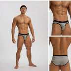 Wellshot Men's 3 PCS Classic Low-Rise Breathable Briefs, Solid Color