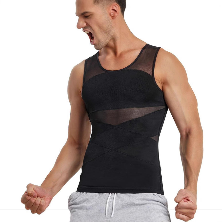 Wellshot Men's Mesh Breathable Compression Tank