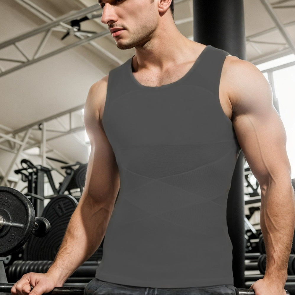 Wellshot Men's Mesh Breathable Compression Tank