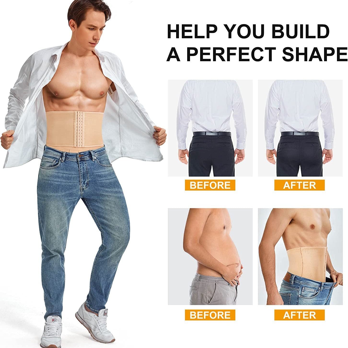 Wellshot Men's High-Waisted Tummy Control Boxer Briefs