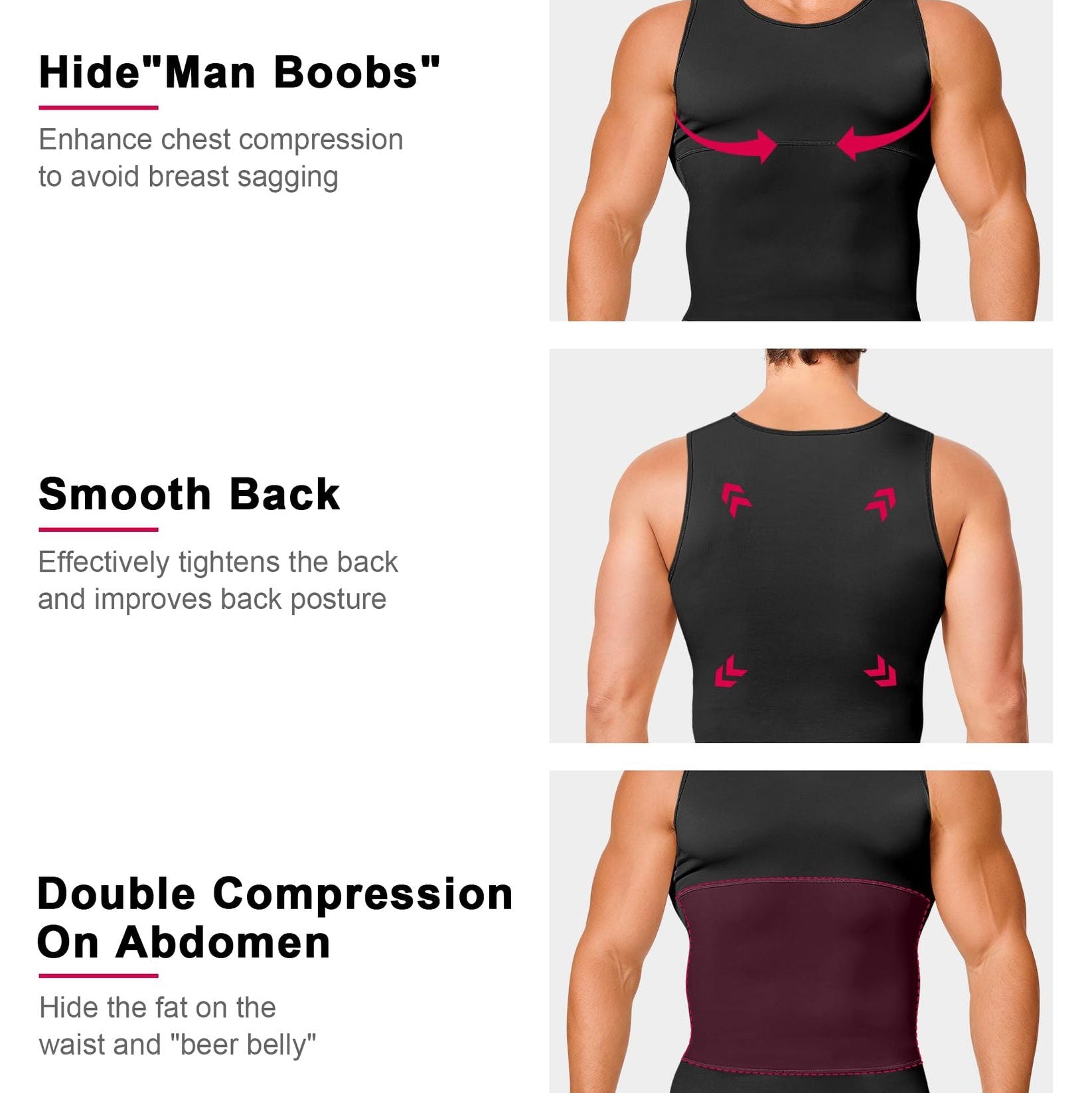 Wellshot Men's Silky Soft Tummy-control Compression Tank