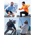 Wellshot Men's UPF 50+ Long Sleeves Shirts Quick Dry Lightweight Summer Sportswear Tops for Swimming Workout Rashguard Sporty Crew Neck