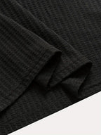 Wellshot Men's Plain Jacquard Knit Short Sleeve Button Polo Shirt