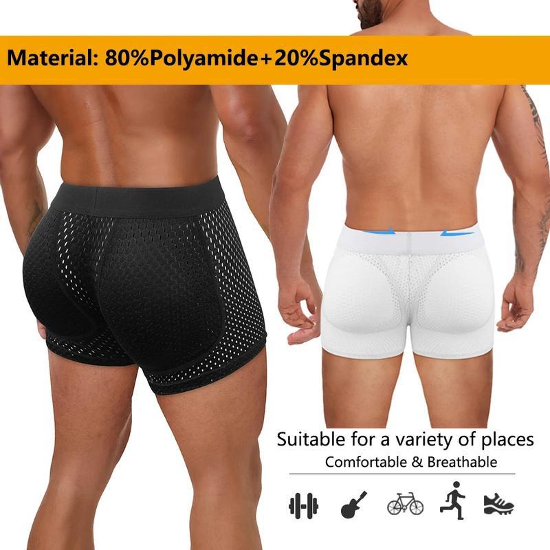 Wellshot Men's 3D Lift Boxer Briefs with Non-Slip Pad