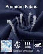 Wellshot Men's UPF 50+ Long Sleeves Shirts Quick Dry Lightweight Summer Sportswear Tops for Swimming Workout Rashguard Sporty Crew Neck