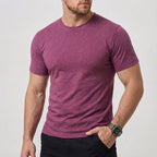 Wellshot Men’s Essentials Short Sleeve Dry Fit Active Crew Neck T Shirt - Athletic Running Gym Workout Tee