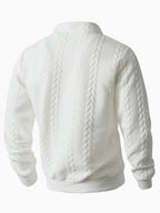 Wellshot Men's Knitted Polo Neck Long Sleeve Fitted Sweatshirt