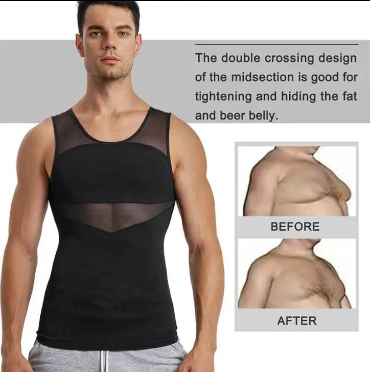 Wellshot Herren Kompressions-Tanktop aus atmungsaktivem Mesh