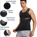 Wellshot Herren Kompressions-Tanktop aus atmungsaktivem Mesh