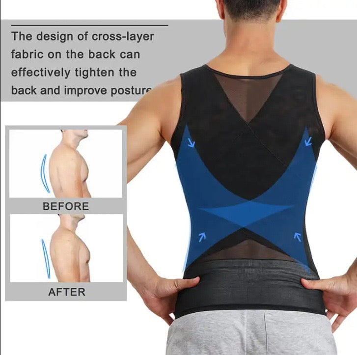 Wellshot Herren Kompressions-Tanktop aus atmungsaktivem Mesh