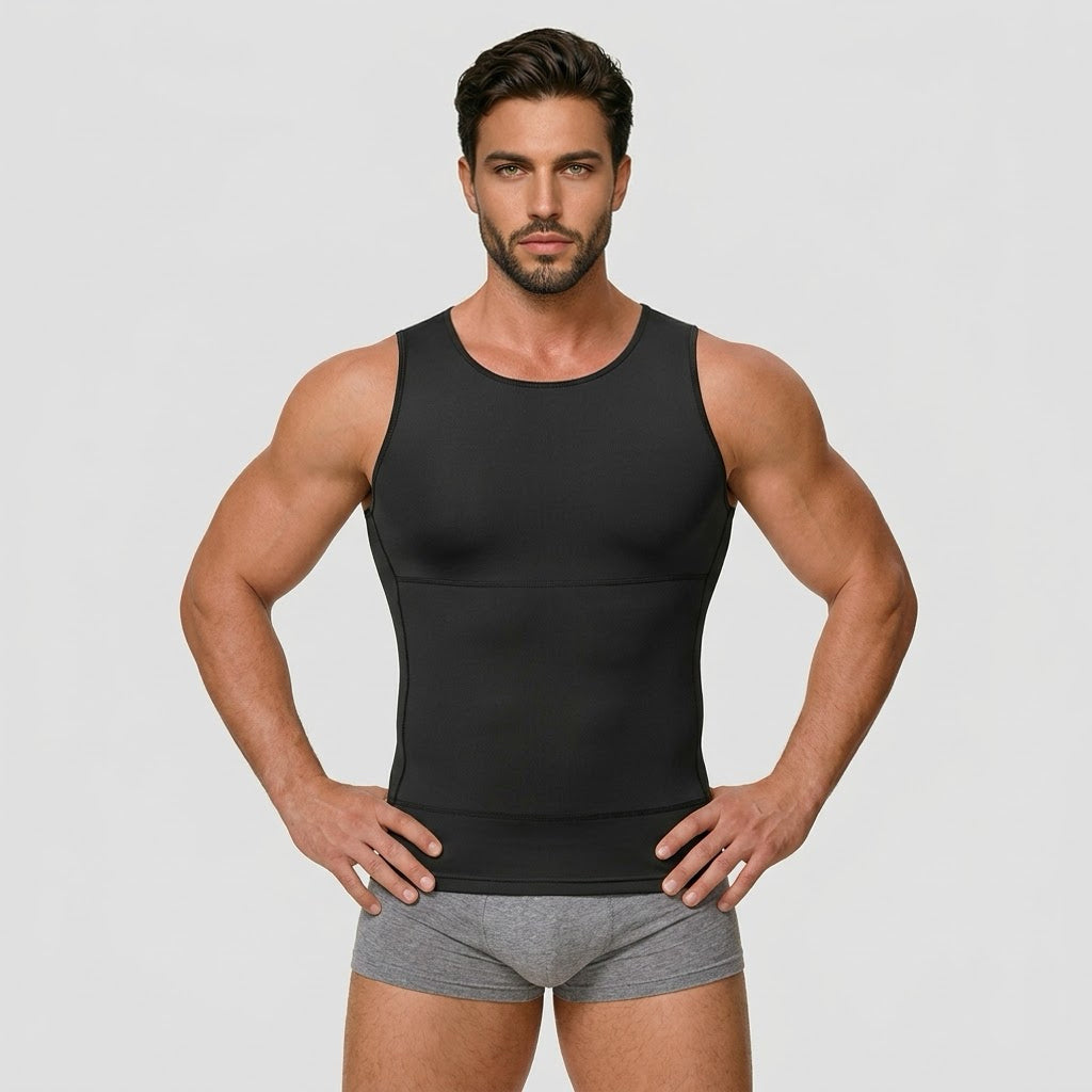 Wellshot Men's Silky Soft Tummy-control Compression Tank
