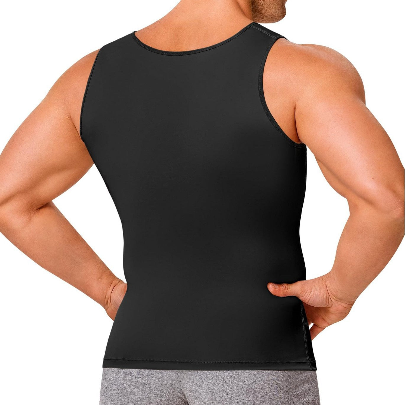 Wellshot Men's Silky Soft Tummy-control Compression Tank