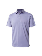 Wellshot Men‘s Floral Collar Polo Shirt – Anti-Wrinkle Stretchy Arm-Enhancing Short Sleeves