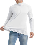 Wellshot Men's 1/4 Zip Shirt UPF 50+ Quick Dry Lightweight Long Sleeve for Outdoor Sports Clothing