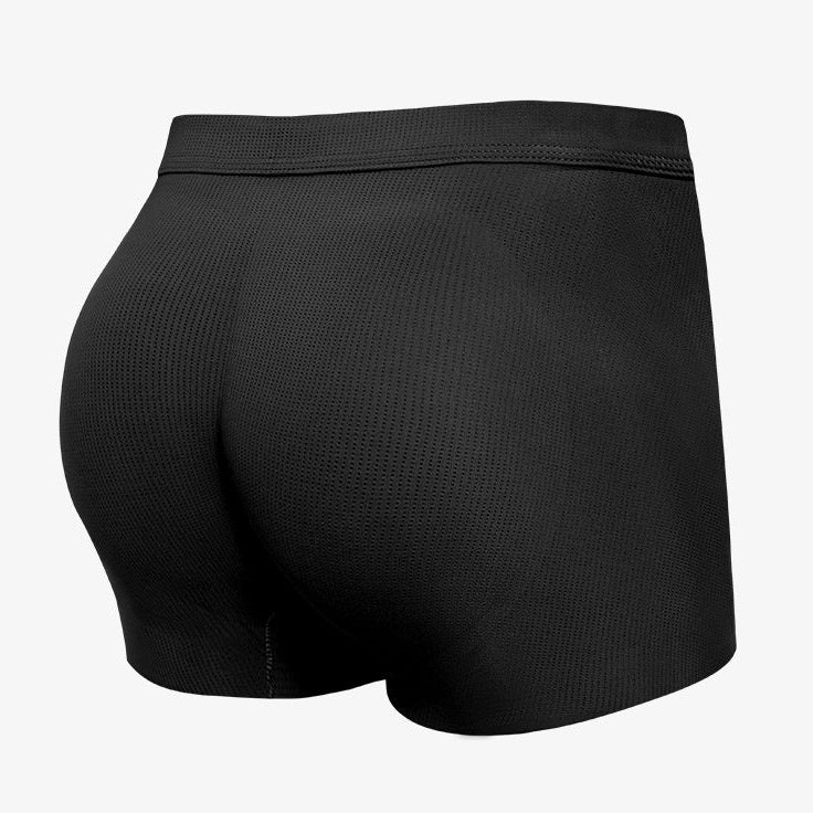 Wellshot Men's Butt Lift Boxer Briefs with Built-in Hip Pad