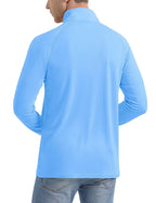 Wellshot Men's 1/4 Zip Shirt UPF 50+ Quick Dry Lightweight Long Sleeve for Outdoor Sports Clothing